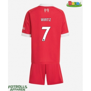 Liverpool Florian Wirtz #7 Hemmaställ Barn 2025-26 Kortärmad (+ Korta byxor)